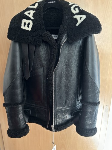 Balenciaga shearling jacket - shearling,