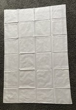 Omas Tischdecke weiss mit Ornamenten Retro Vintage ca. 105 x 155 cm rechteckig