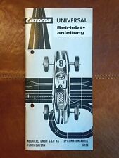Carrera Universal Autorennbahn, Betriebsanleitung, 1960er