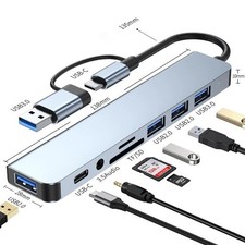 USB-A USB-C 3.0 8-in-2 HUB