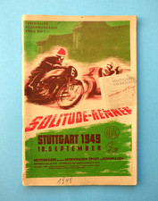 Programm Heft - SOLITUDE Rennen 1949 - Motorräder - Sportwagen - Rennwagen