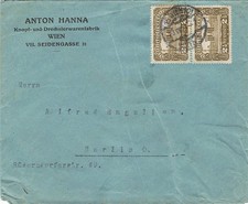 131369) Österreich Nr. 265 (2) auf Blg 1921 nach Berlin, rs Vignette Leipzig