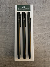 FABER-CASTELL Neo Slim Black Set Füller Feder B Tintenroller und Kugelschreiber 