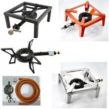 Hockerkocher Gaskocher Gasbrenner Campingkocher Edelstahl Druckimnderer 150 cm