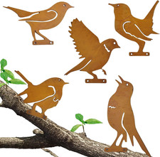 5 Stück Rostiger Vogel