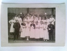 Feuerwehr, Gruppenbild mit Damen, Feuerwehrfest 19.10.1919, wohl Süddeutschland,