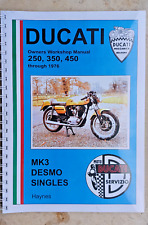 Reparaturanleitung Ducati Königswelle 1-Zylinder 1972-76, Mark 3, Desmo, english