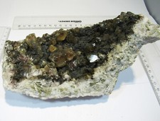 MD54 Calcit +Hämatit in Quarz Druse Stbr. Juchem Idar Oberstein 21x12x7cm 1,38Kg