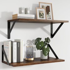 Schweberegal, Tief 20 cm, Breit 40 cm Wandregal, Regal Wand 2er Set mit Metall