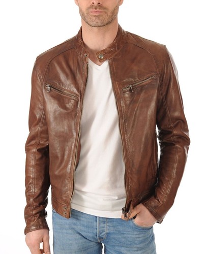 Herren vintage lederjacke - herren,