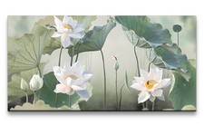 120x60cm Leinwandbild Lotus