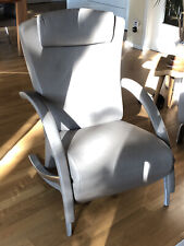 TOP! Rolf Benz Relax Sessel 3100 Leder Grau Braun Sand Taupe, Farbnr.: 42.204