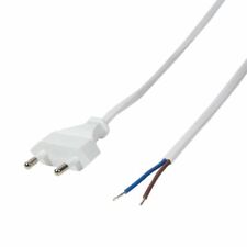 1,5m Anschlusskabel Eurostecker zu offenem Kabelende 2x 0,75 mm² Stromkabel weiß