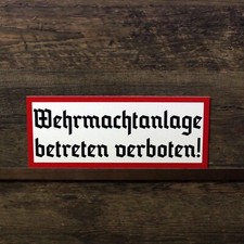 Schild Wehrmachtanlage
