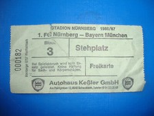 86/87 Ticket 1. FC Nürnberg