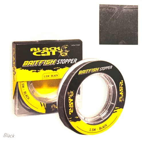 Black cat baitfish - black, stopper