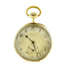03362 Longines. Pocket watch, lepine, and remontoir. 18k gold. Ca. 1904