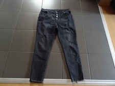 Shein curve Jeans destroyed Style 44 1XL grau schwarz Ton Stretchanteil