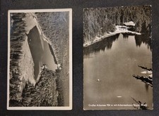 2x alte Postkarten großer Arbersee  - beide nicht gelaufen !