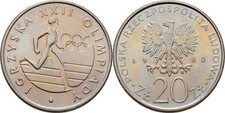 Polen 20 Zloty 1980  10,1  g