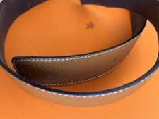 Ledergürtel Herren Braun - H Design - Schnalle silberfarben - 38 mm