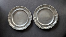 2 alte Zinnteller 21 cm