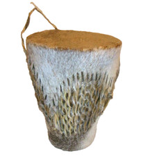 Alte TROMMEL Fell bezogen H 15