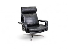 Hans Kaufeld Designer Sessel Leder Schwarz Chair 60er Vintage Lounge 70er Wohnen