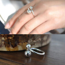 Damen Wrap Ring Kugeln Sterling Silber 925 Stempel offen