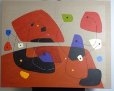 Michael Feicht (geb. 1959)"Schwebende, amorphe Formen mit verbindenden Linien 3"