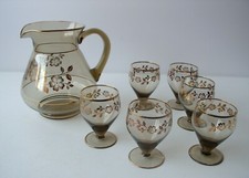 Vintage Krug und 6 Gläser