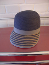 Original Wegener Strohcap ** NEU ** blau Strohhut Damenhut Sonnenvisor Cap Gr 57
