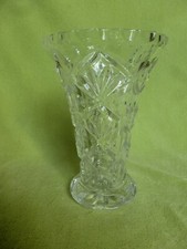 Pressglas Vase 21 cm hoch