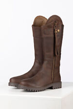 Halbhohe Damenstiefel aus Kalbsleder spanischer durchgehender Reißverschluss Quaste Reitstiefel Rydale