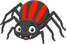 Aufkleber lustige Spinne