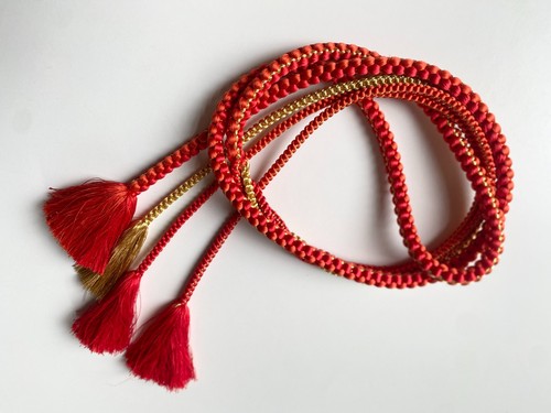 Japanischer seiden obijime rot - seiden,
