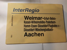 Zuglaufschild . Kunststoff