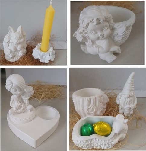 Gipsfiguren zum selbst bemalen