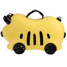 Kinderkoffer Kindergepäck Reisetrolley auf Rädern Rollkoffer gelb Kinder Trolley