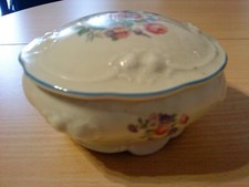 Thomas Avory Dralle Porzellan Dose Deckeldose Art Deco Blümchen Rosendekor