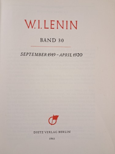 Lenin werke band 30 - lenin,