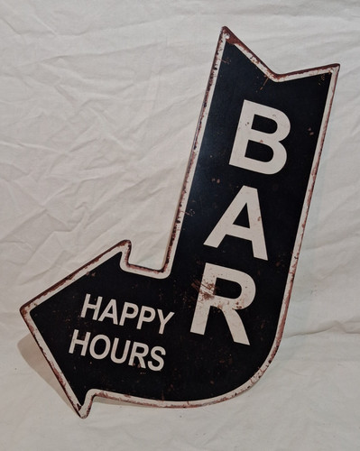 Blechschild pfeil bar - blechschild,