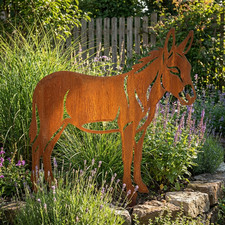 GARTENDEKORATION ESEL METALL