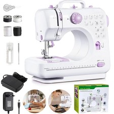 Elektrische Mini Nähmaschine mit Fußpedal Nähen Reparaturmaschine Flickmaschine