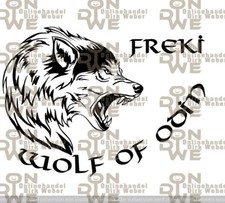 Aufkleber "Freki" Autoaufkleber, Wikinger, Viking, Odin, Wolf (1296)