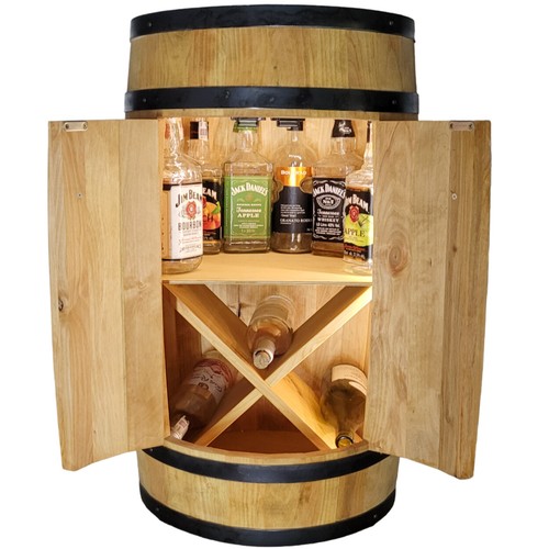 Holztheke mit tür - mit, zwei