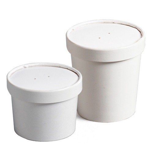 White disposable paper ice - white,