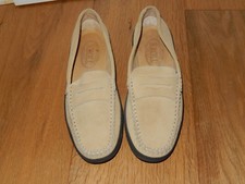 KROLL   SLIPPER MOKASSIN  BEIGE SUEDE    GR. 38  2 X GETRAGEN