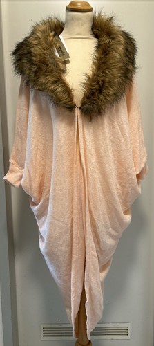 Damen poncho farbe aprikoseln - damen,