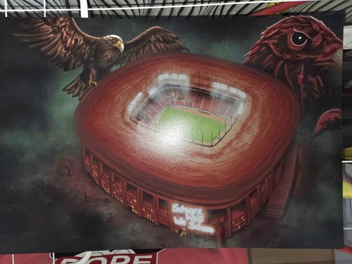 Kunstdruck fußballstadion - kunstdruck,